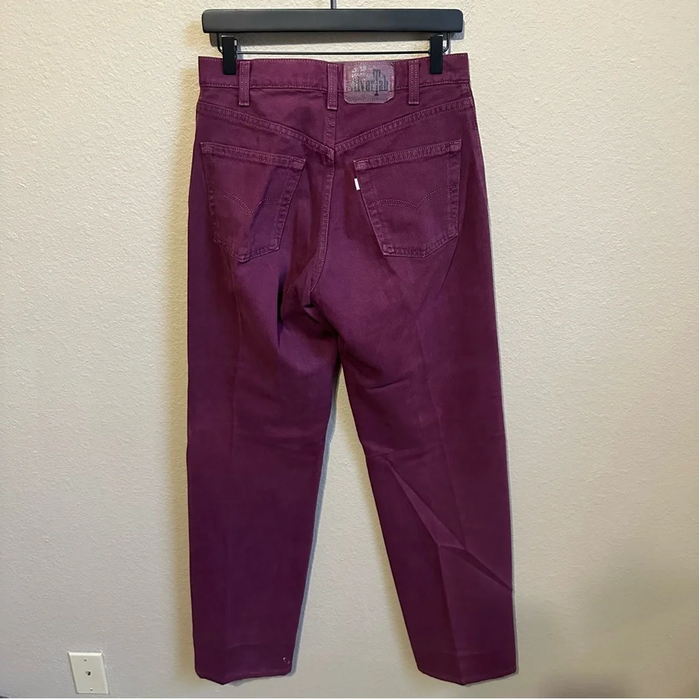 Vintage Levi’s Silver Tab Men’s Loose Maroon Jeans - Picture 2 of 5